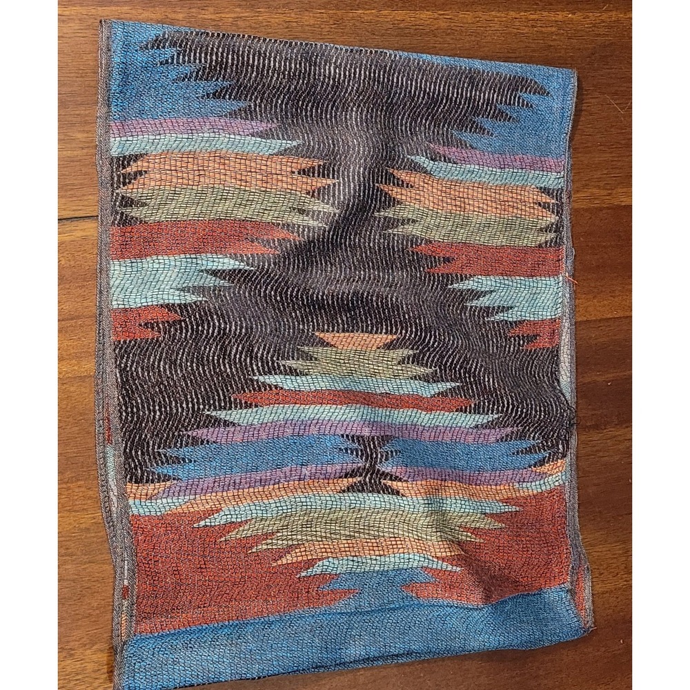 Rapti Fashion Womens Infinity Scarf Aztec Multi-Color 70% Fine Wool 30% Silk